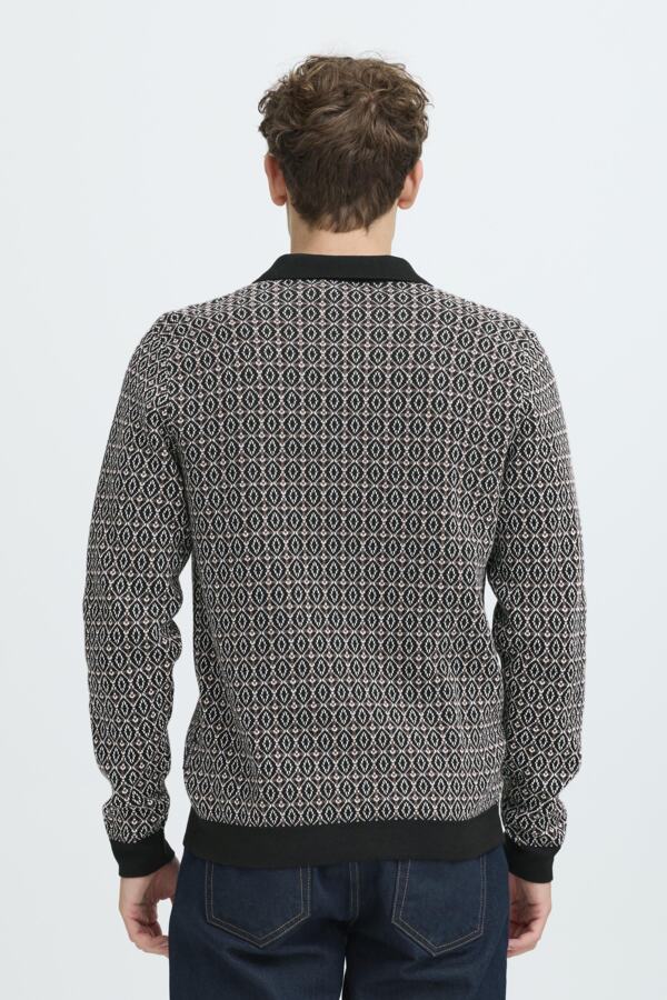 Wik Jaquard Knit Casual Friday Sweater