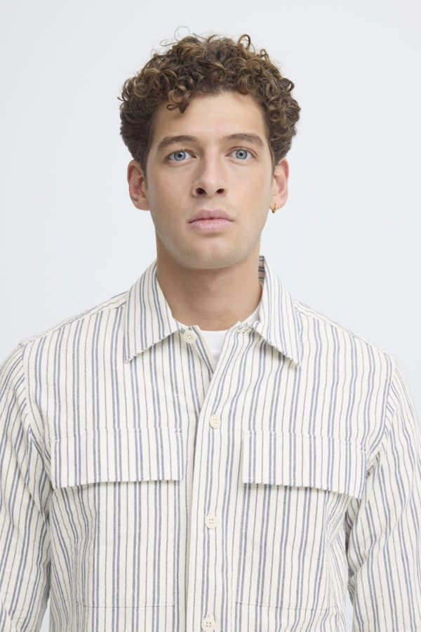 Chemise Wiberg Ivoire & Bleu Casual Friday