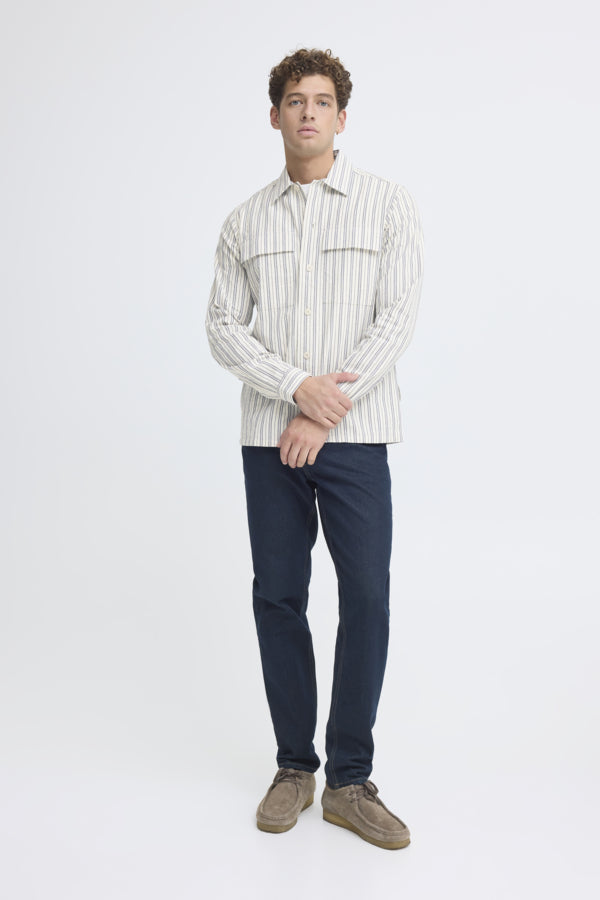 Wiberg Ivory & Blue Casual Friday Shirt