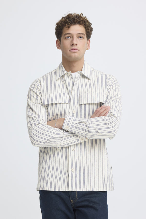 Wiberg Ivory & Blue Casual Friday Shirt