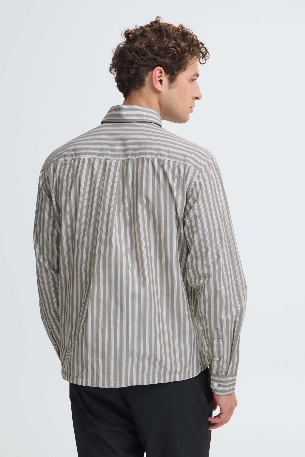 Chemise Berry Dobby Beige & Blanc Casual Friday