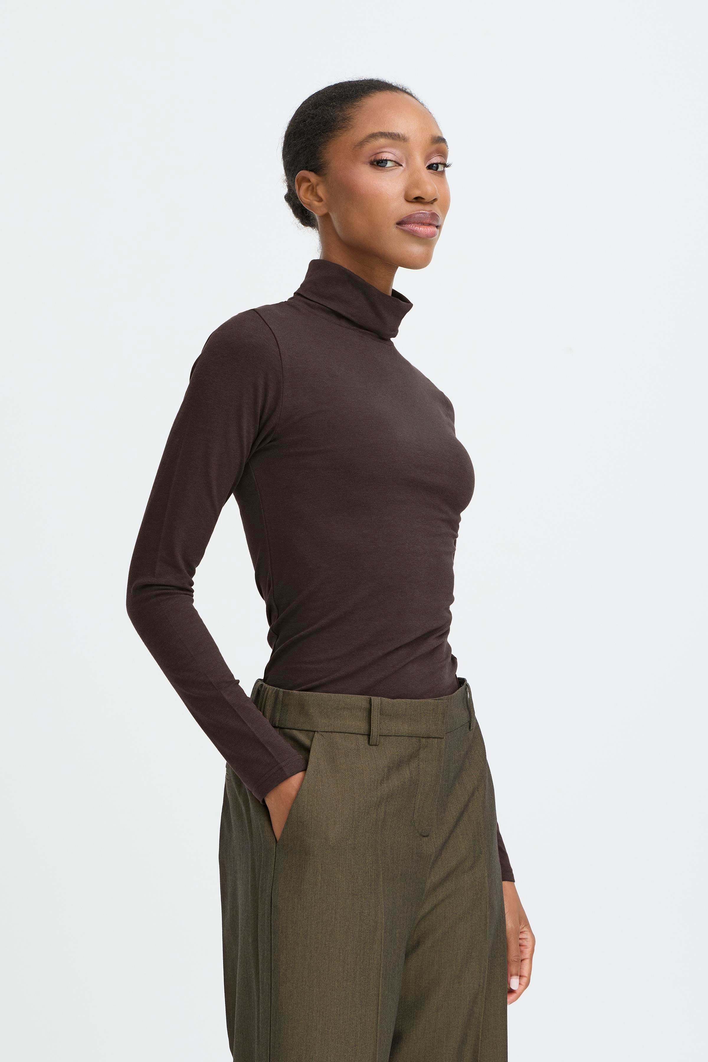 Haut Pamila Col Roulé Brun B.Young