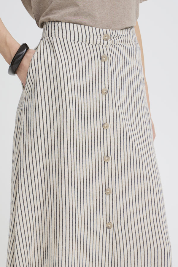 Falakka Long Striped Beige Skirt B.Young