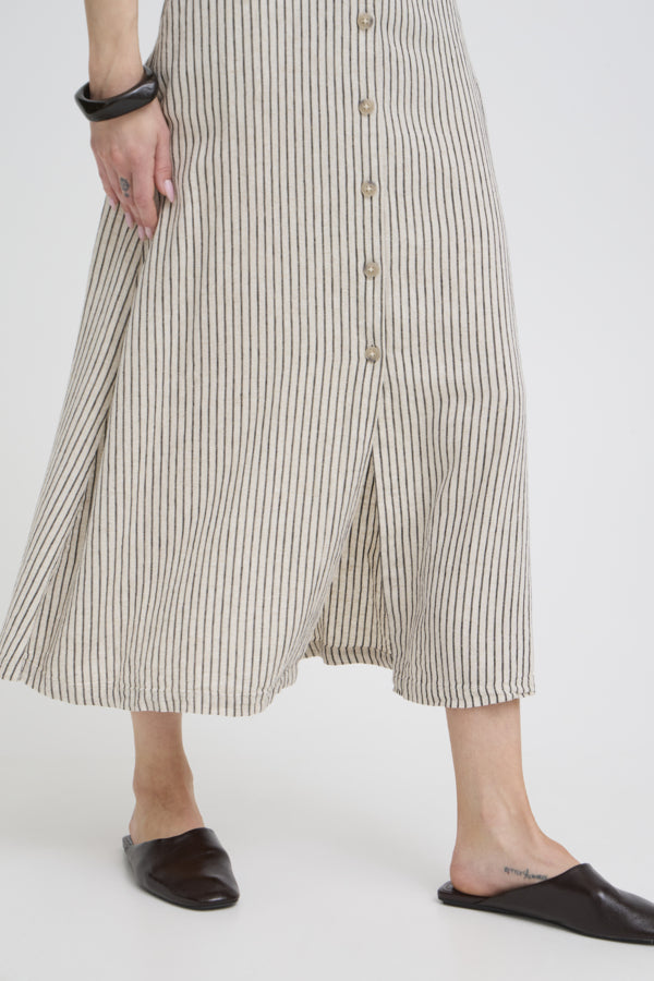 Falakka Long Striped Beige Skirt B.Young