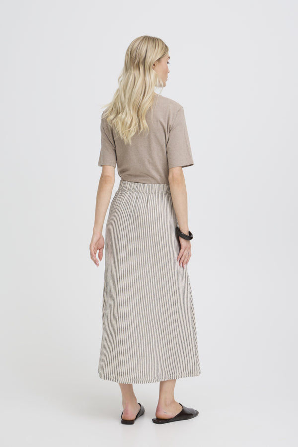 Falakka Long Striped Beige Skirt B.Young
