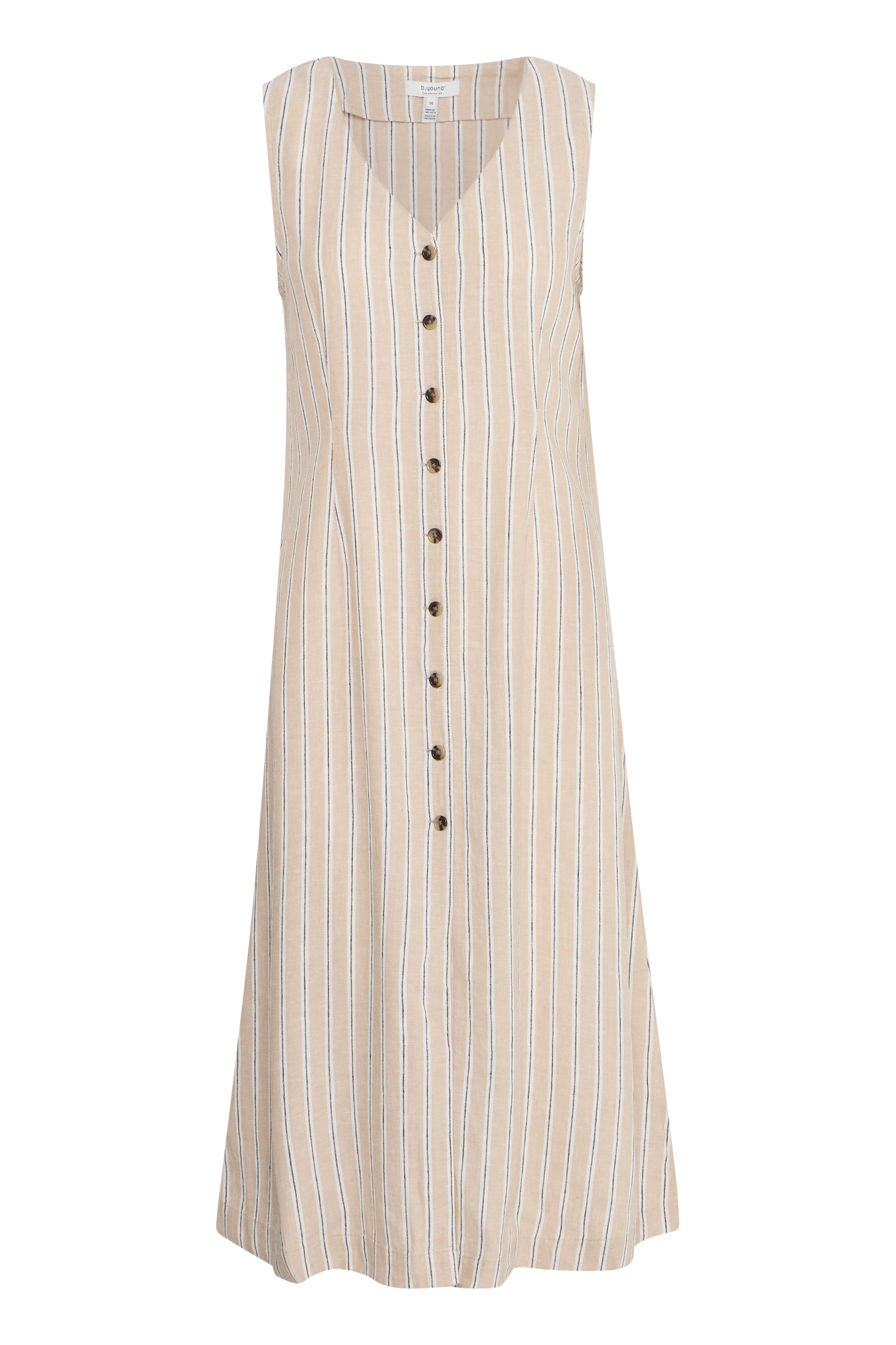 Robe Falakka Longue Beige Rayé B.Young