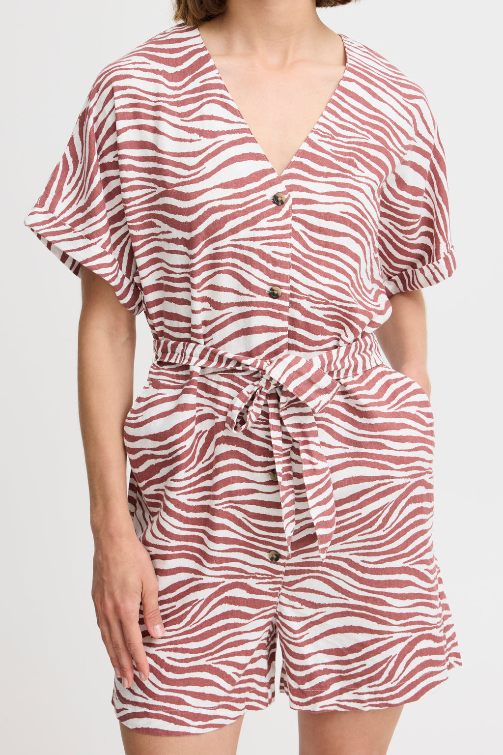 Falakka Animal Mahogany Jumpsuit B.Young