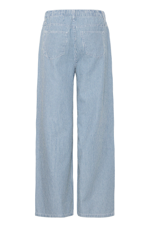 Pantalon Laro Rayé Bleu et Blanc B.Young
