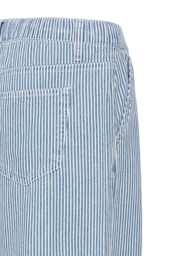 Pantalon Laro Rayé Bleu et Blanc B.Young