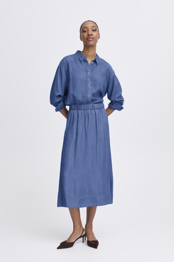 b young denim dress B. Young Kosmo Shirt Dres, Light Blue Denim