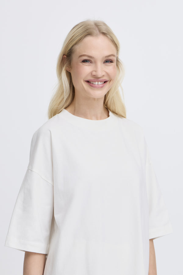 B.Young Ecru Oversized Pandinna T-Shirt