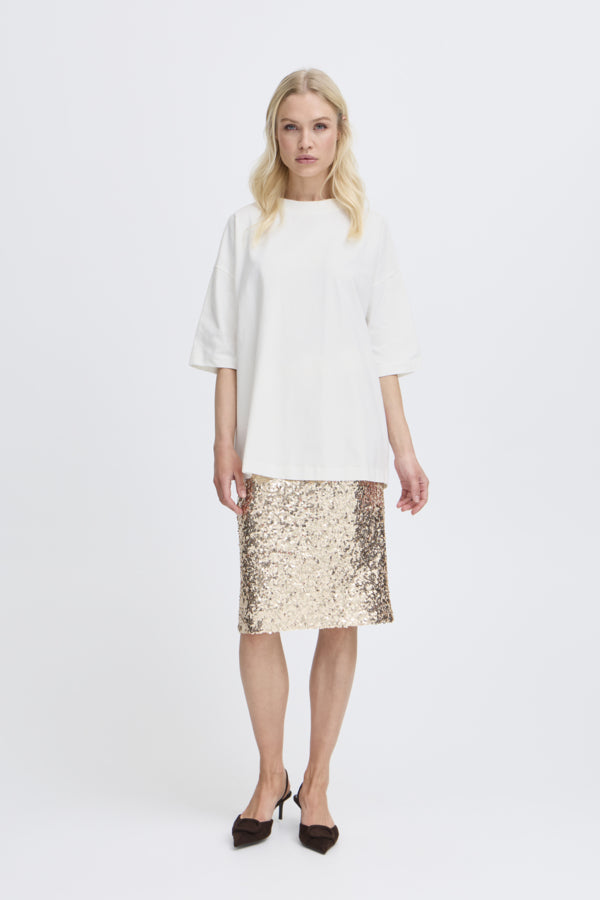 B.Young Ecru Oversized Pandinna T-Shirt