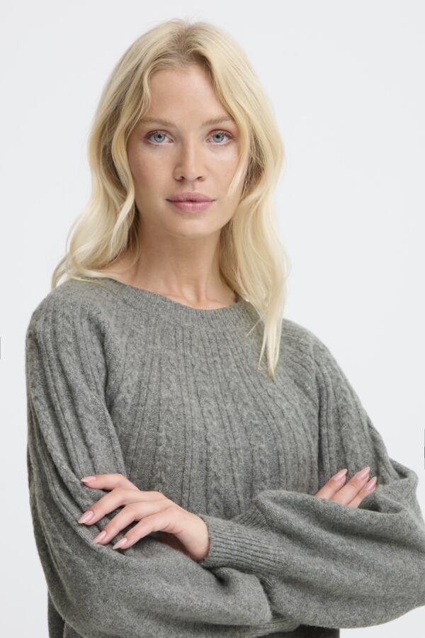 Pull Magge Cable Gris Mélange B.Young
