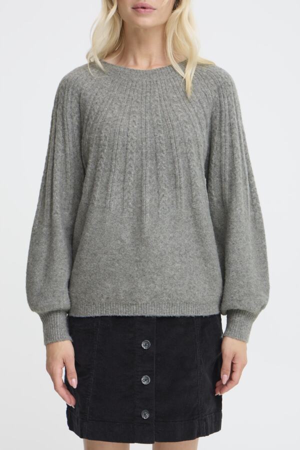 Pull Magge Cable Gris Mélange B.Young