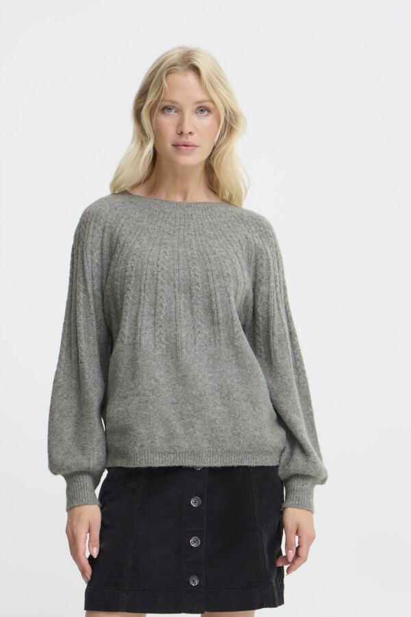Pull Magge Cable Gris Mélange B.Young