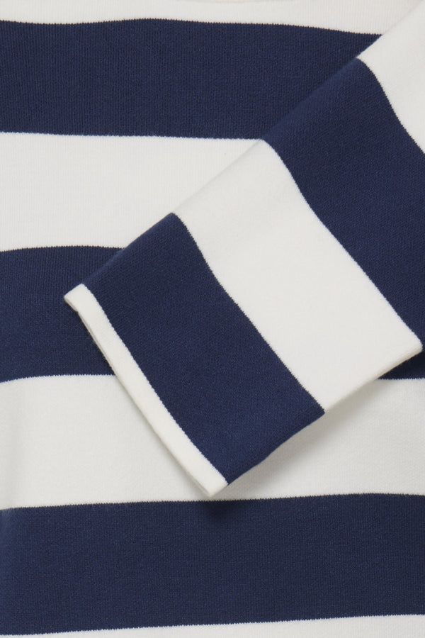 B.Young White & Blue Striped Otari Top
