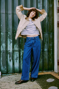 Haut Saima 3/4 Blanc & Bleu B.Young