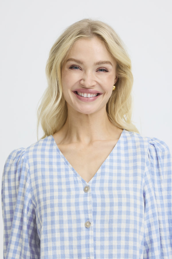 Falakka Blue Checked Shirt B.Young
