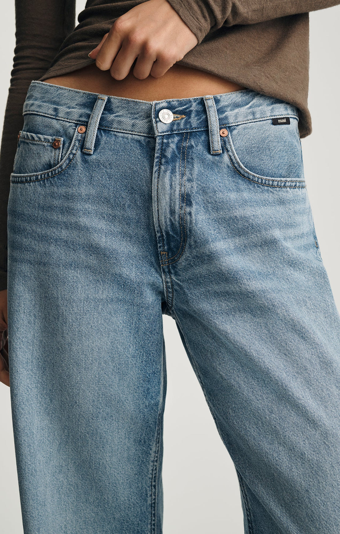 Jeans Sandy Extra Wide Mid Used Classic Denim Mavi Jeans