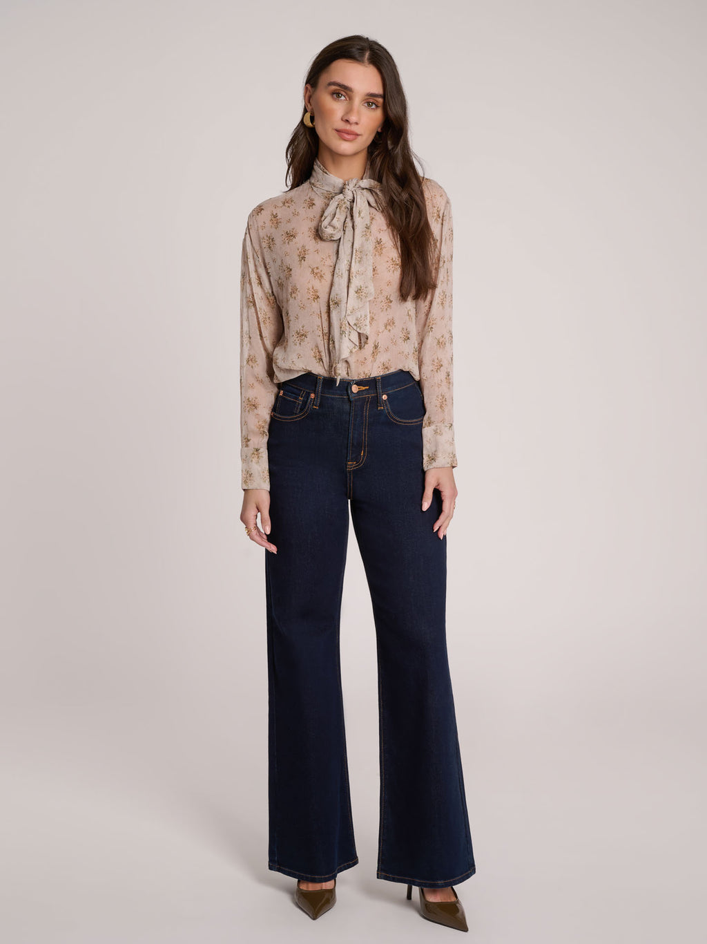 Lily Blue Butter Fly Yoga Jeans