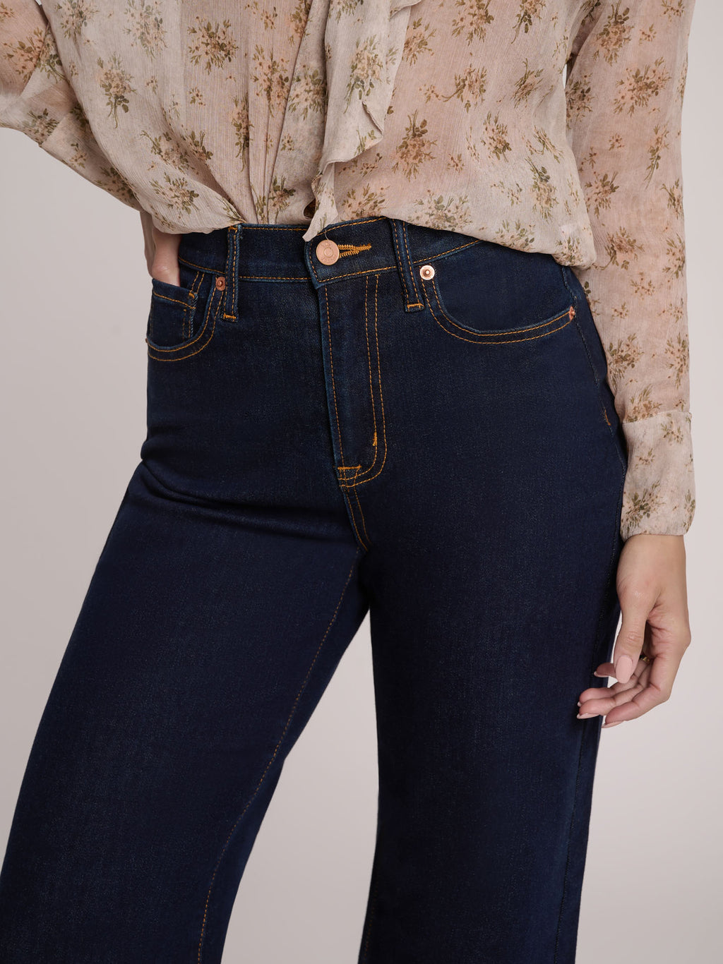 Lily Blue Butter Fly Yoga Jeans