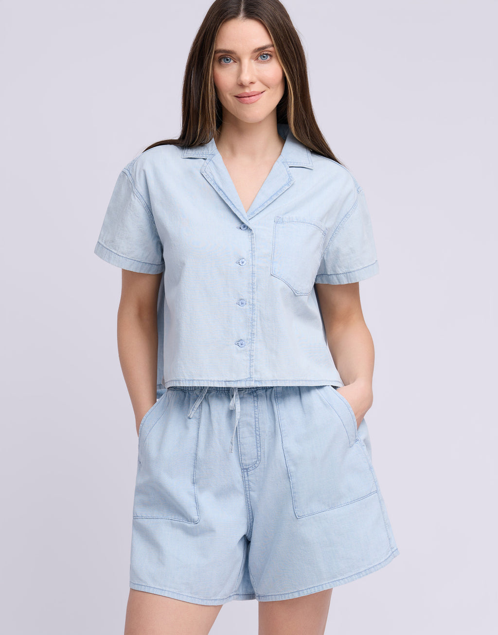 Chemise Chambray Cropped Celine Yoga Jeans