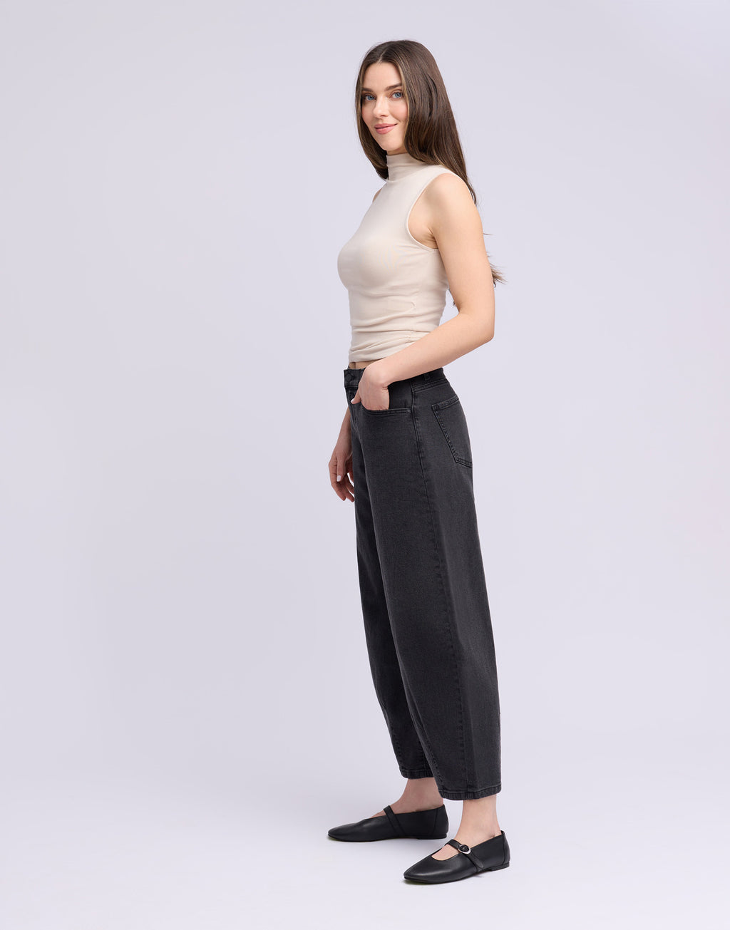 Jeans 2915 Malia Barrel Black Meghan Yoga Jeans