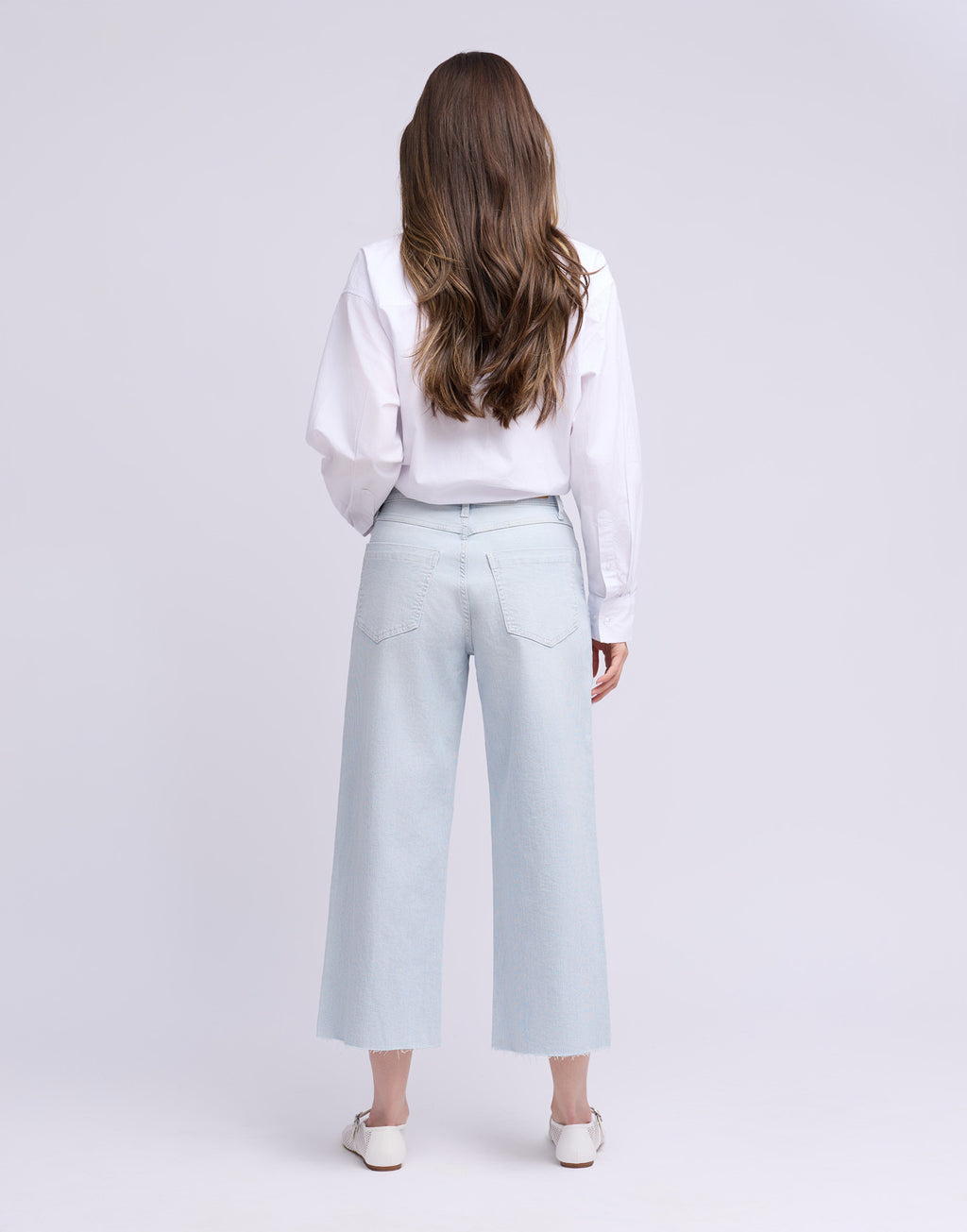 Lily Wide Pinstripe Yoga Jeans