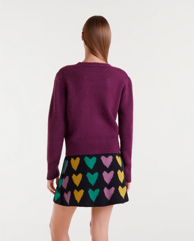 Cardigan Colorful Buttons Aubergine Compania Fantastica