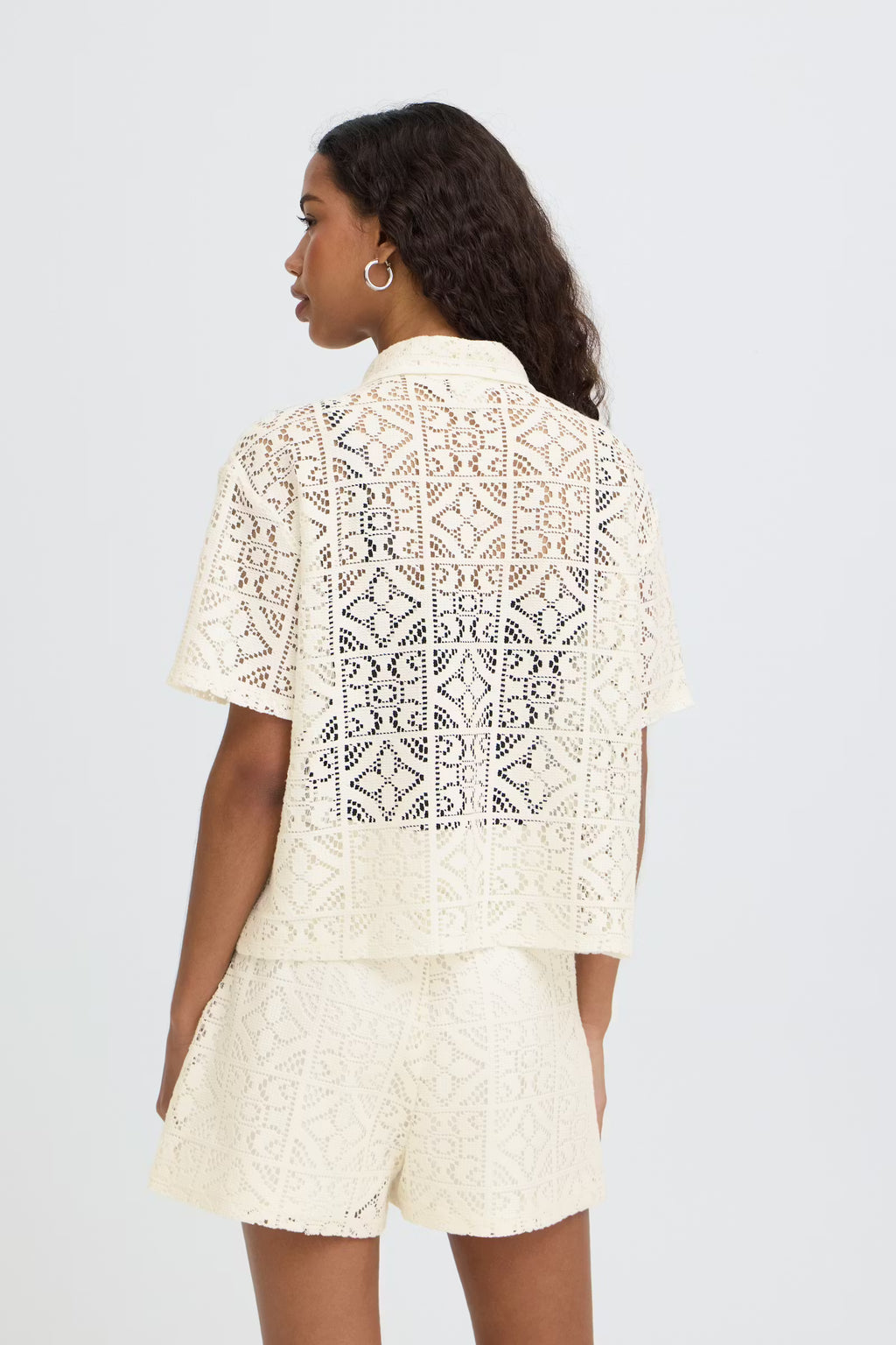 Ichi Naima White Ecru Top