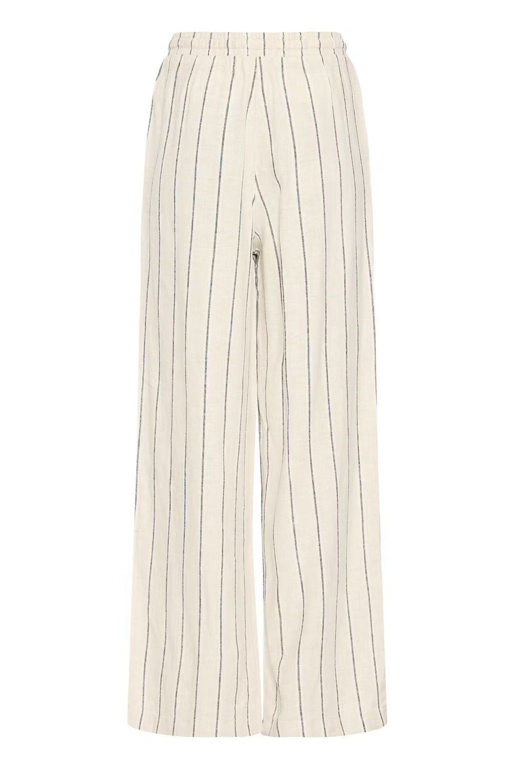 Ichi Striped Brown Linno Trousers