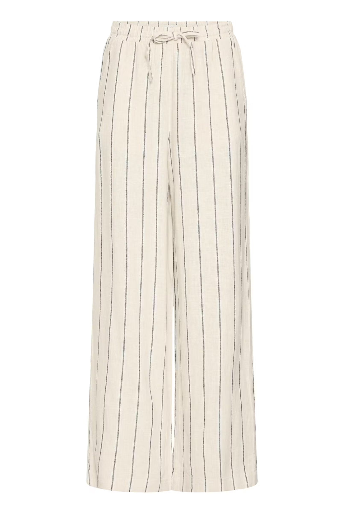 Pantalon Linno Brun Rayé Ichi