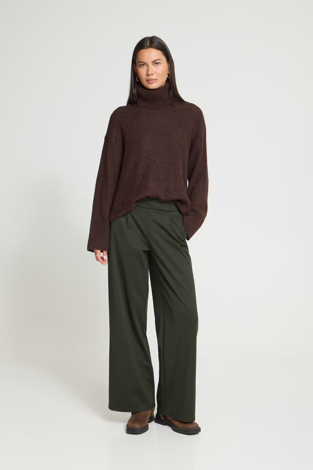Pantalon Kate Wide Long Vert Rosin Ichi