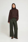 Pantalon Kate Wide Long Vert Rosin Ichi