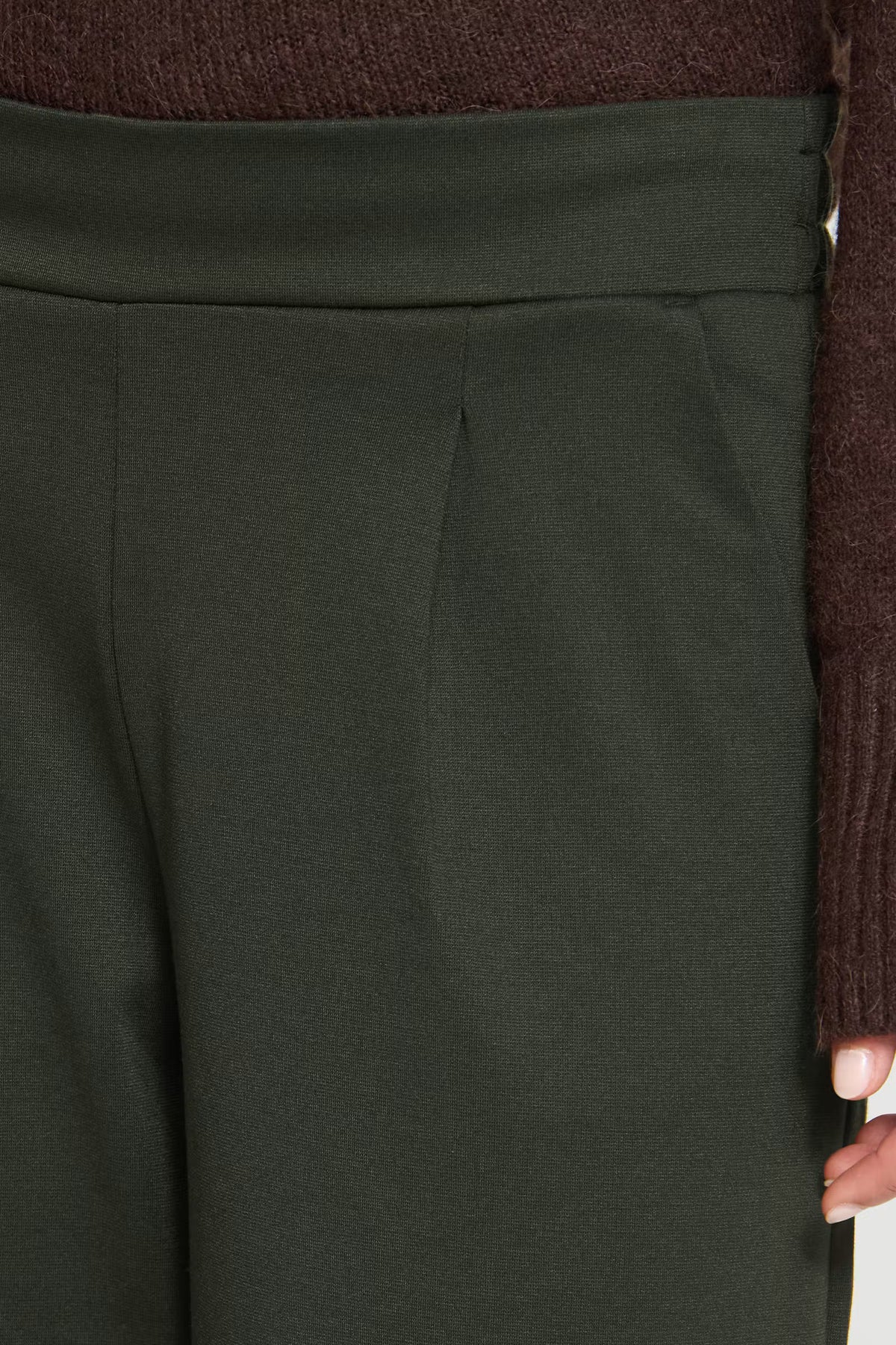 Pantalon Kate Wide Long Vert Rosin Ichi