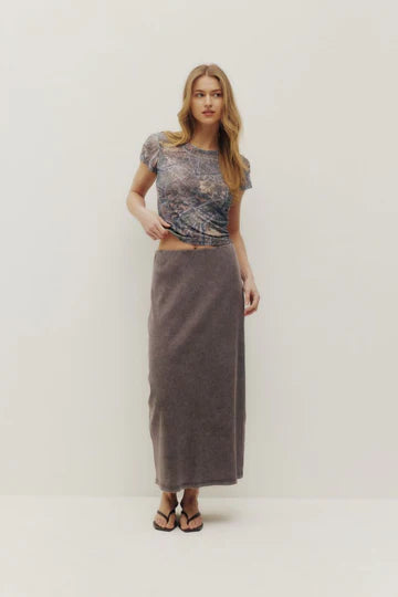 Jupe Pamerla Rib Charcoal Kuwalla Tee