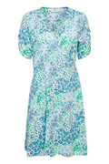 Robe Joella Wrap Vert/Bleu B.Young