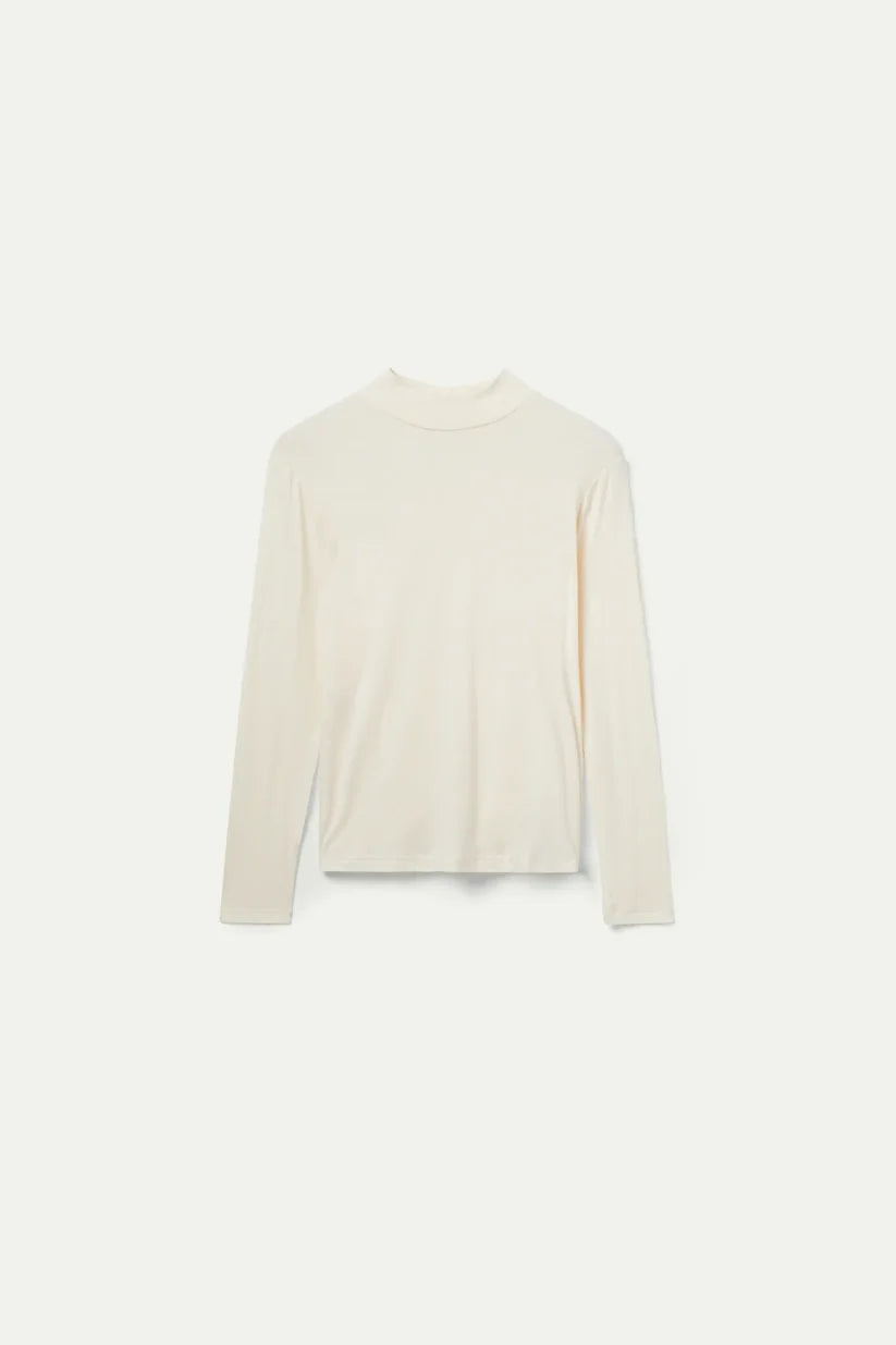 Fantastica Company Cream Mock Neck Top