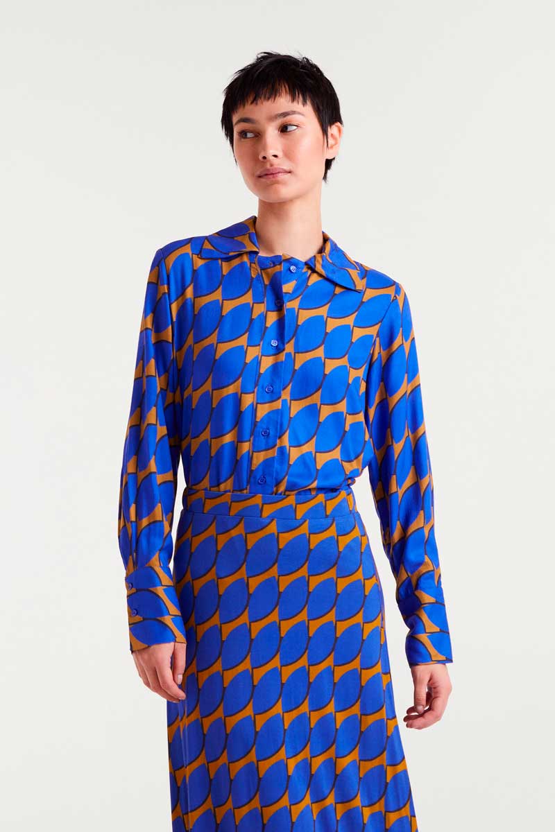 Chemise Skouros Shirty Bleu Multi Compania Fantastica
