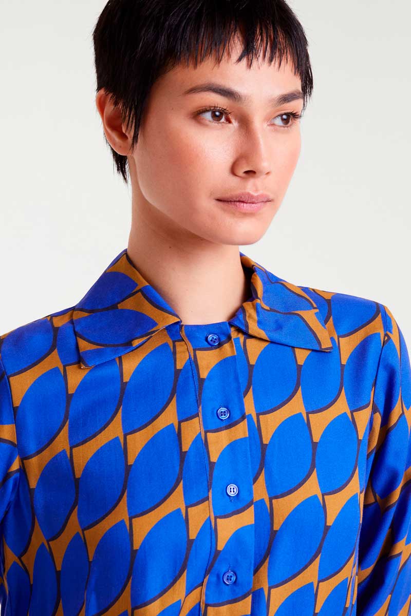 Chemise Skouros Shirty Bleu Multi Compania Fantastica