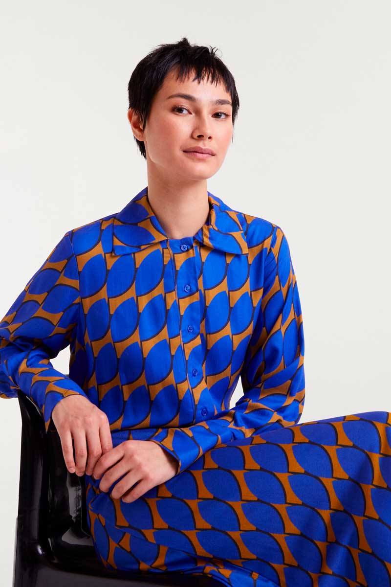 Chemise Skouros Shirty Bleu Multi Compania Fantastica