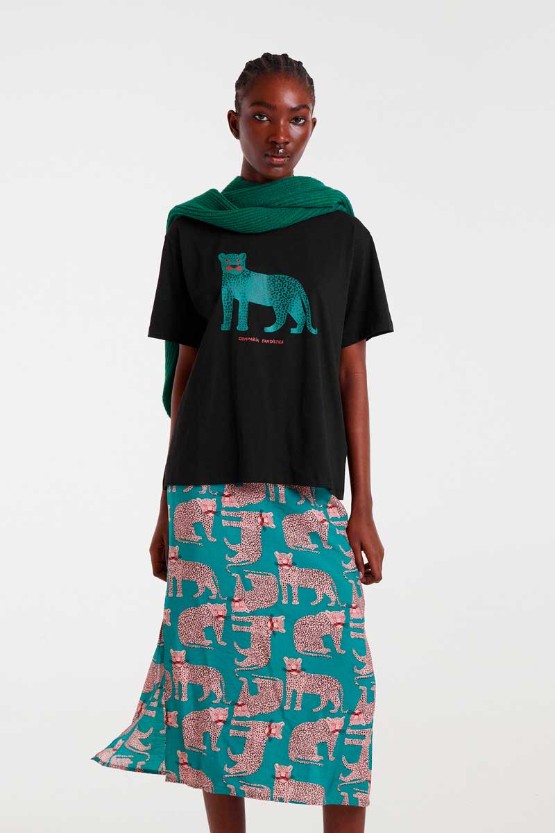 T-Shirt S/S Noir Compania Fantastica