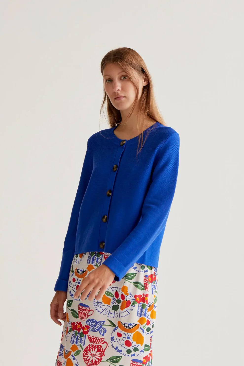 Blue Knit Cardigan Compania Fantastica