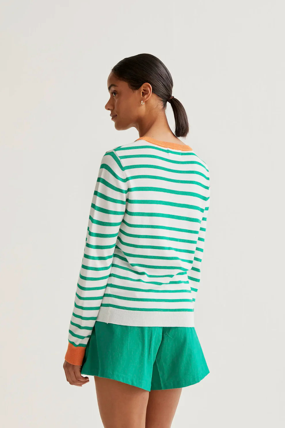 Striped White/Green Compania Fantastica Sweater