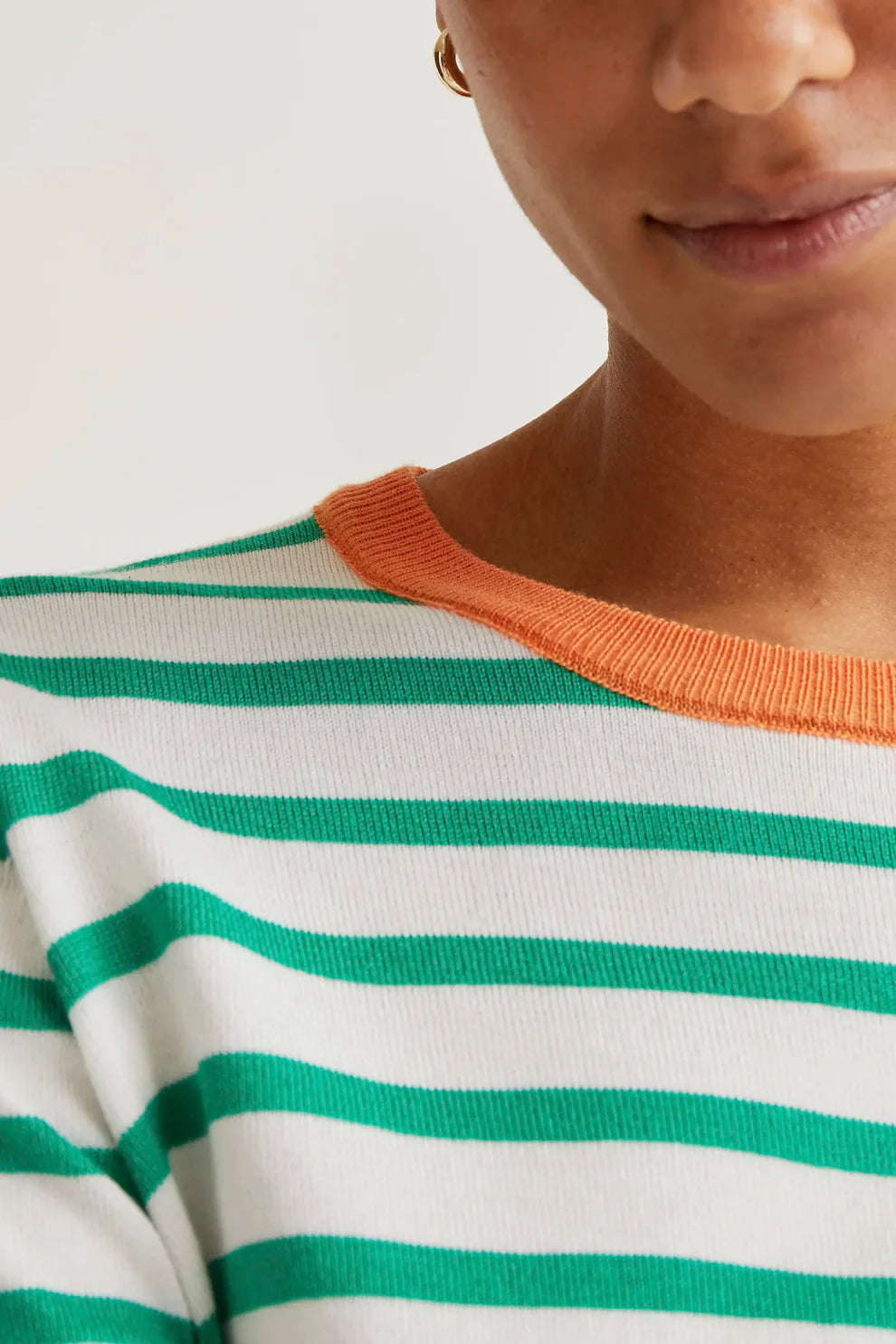 Striped White/Green Compania Fantastica Sweater