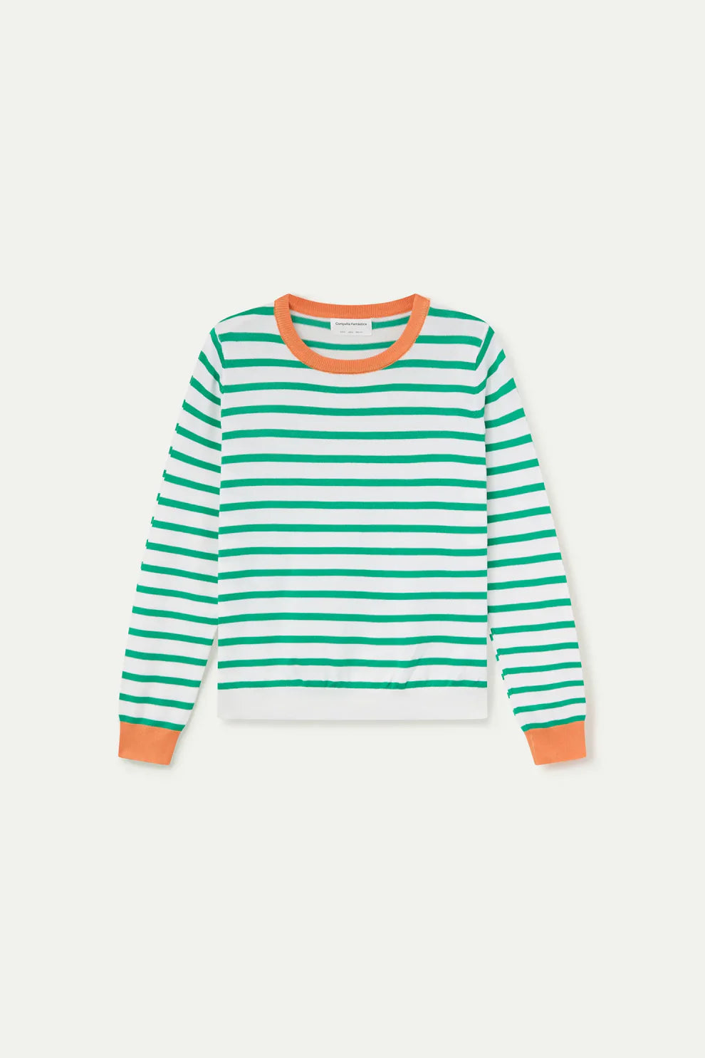 Pull Rayures Blanc/Vert Compania Fantastica