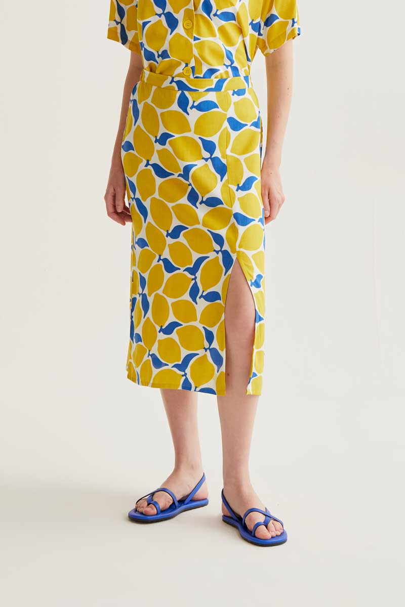 Compania Fantastica Yellow Multi Limone Skirt