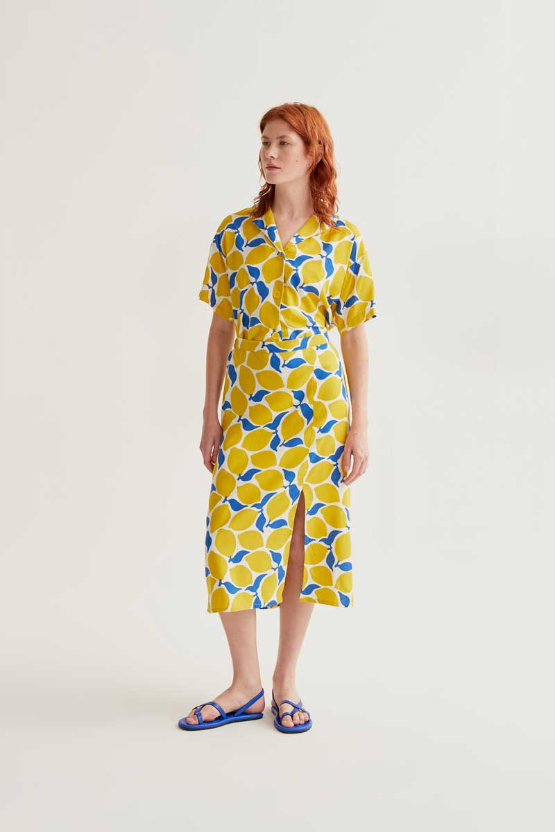 Compania Fantastica Yellow Multi Limone Skirt