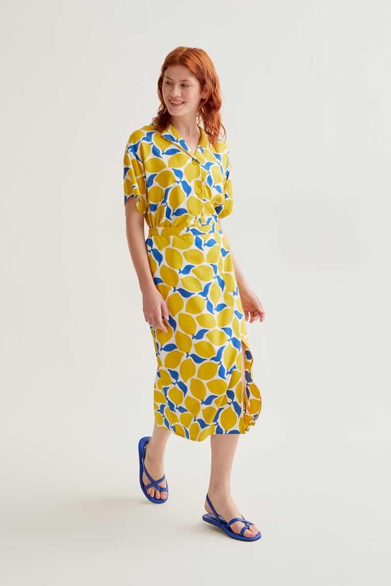 Compania Fantastica Yellow Multi Limone Skirt