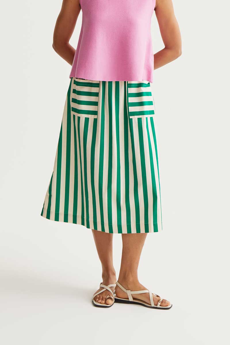 Jupe Rayana Verte & Beige Compania Fantastica